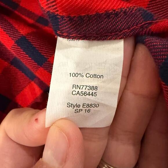 Madewell 1937 Buffalo Plaid Kimono Style Tie Wrap Sweater Womens Small Red/Black - Picture 5 of 6